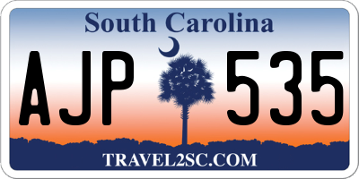 SC license plate AJP535