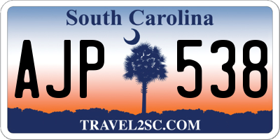 SC license plate AJP538