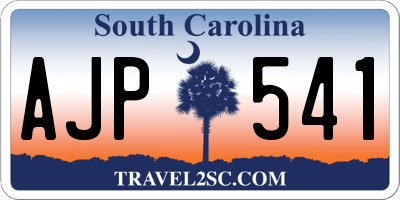 SC license plate AJP541