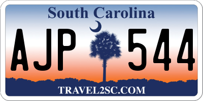 SC license plate AJP544