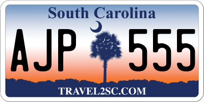 SC license plate AJP555