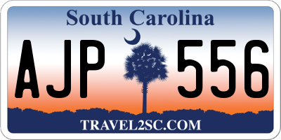 SC license plate AJP556