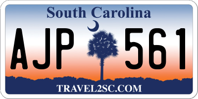 SC license plate AJP561