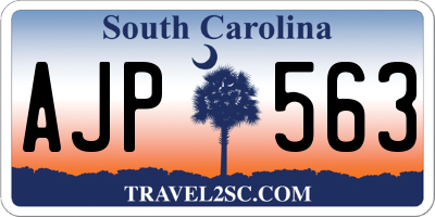 SC license plate AJP563