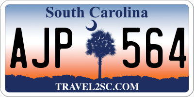 SC license plate AJP564