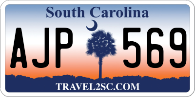 SC license plate AJP569