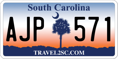 SC license plate AJP571