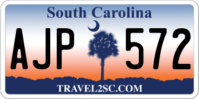SC license plate AJP572