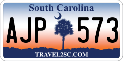 SC license plate AJP573