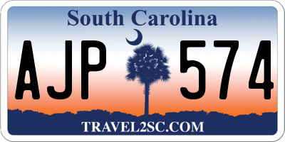 SC license plate AJP574