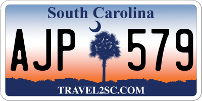 SC license plate AJP579