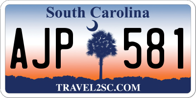 SC license plate AJP581
