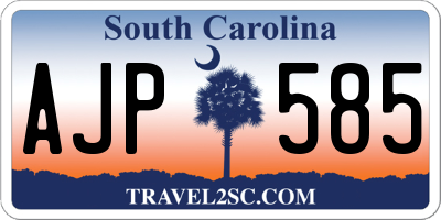 SC license plate AJP585