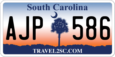 SC license plate AJP586