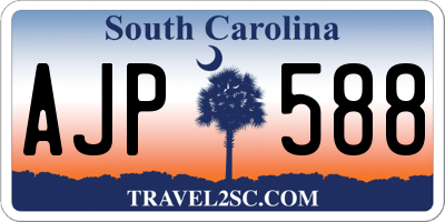 SC license plate AJP588