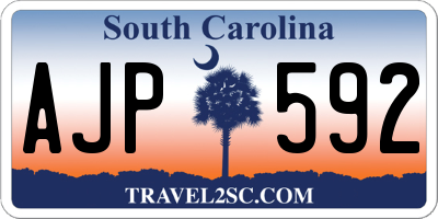 SC license plate AJP592