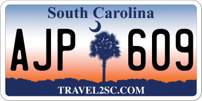 SC license plate AJP609