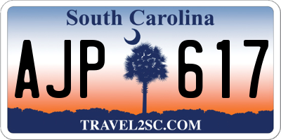 SC license plate AJP617
