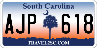 SC license plate AJP618
