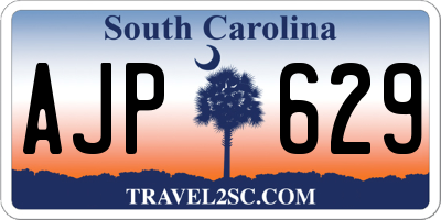 SC license plate AJP629