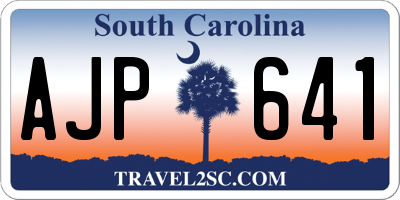 SC license plate AJP641