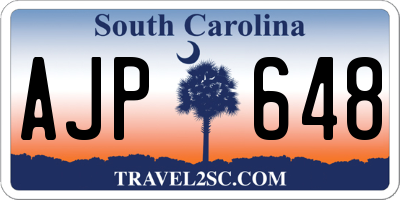 SC license plate AJP648