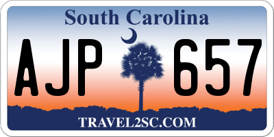 SC license plate AJP657