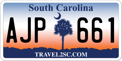 SC license plate AJP661