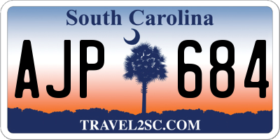 SC license plate AJP684