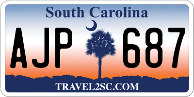 SC license plate AJP687