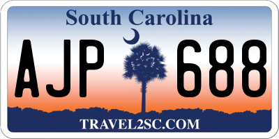 SC license plate AJP688