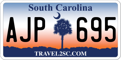 SC license plate AJP695