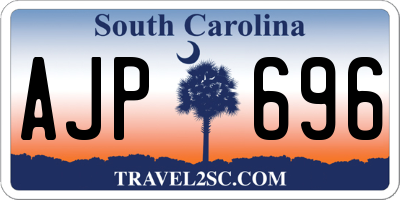 SC license plate AJP696