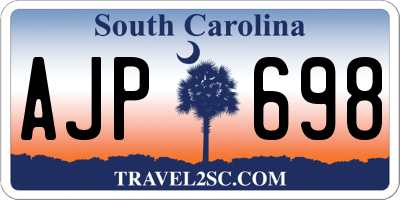 SC license plate AJP698