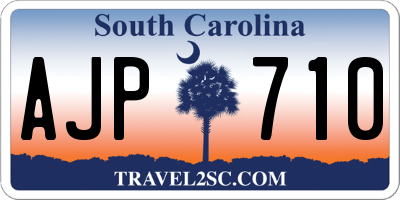 SC license plate AJP710