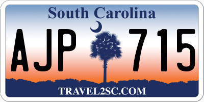 SC license plate AJP715