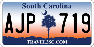 SC license plate AJP719