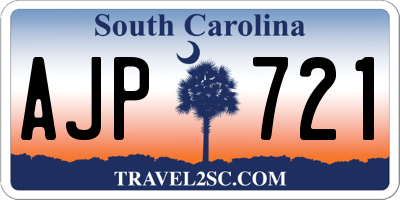 SC license plate AJP721