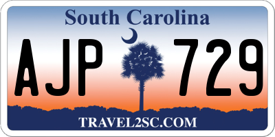 SC license plate AJP729