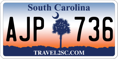 SC license plate AJP736