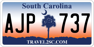 SC license plate AJP737
