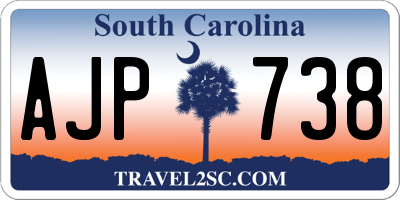 SC license plate AJP738