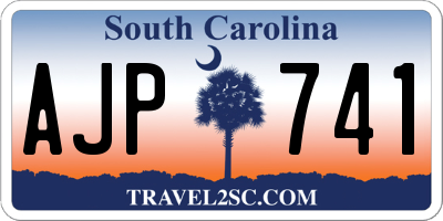 SC license plate AJP741