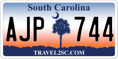 SC license plate AJP744