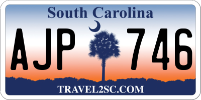 SC license plate AJP746