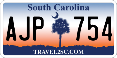 SC license plate AJP754