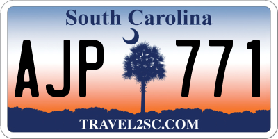 SC license plate AJP771