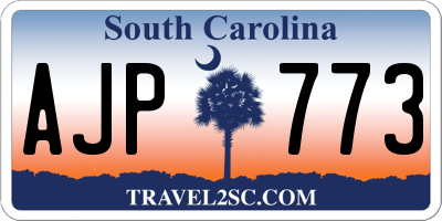 SC license plate AJP773