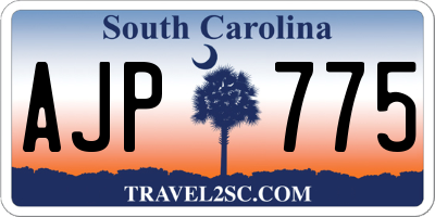 SC license plate AJP775
