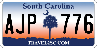 SC license plate AJP776